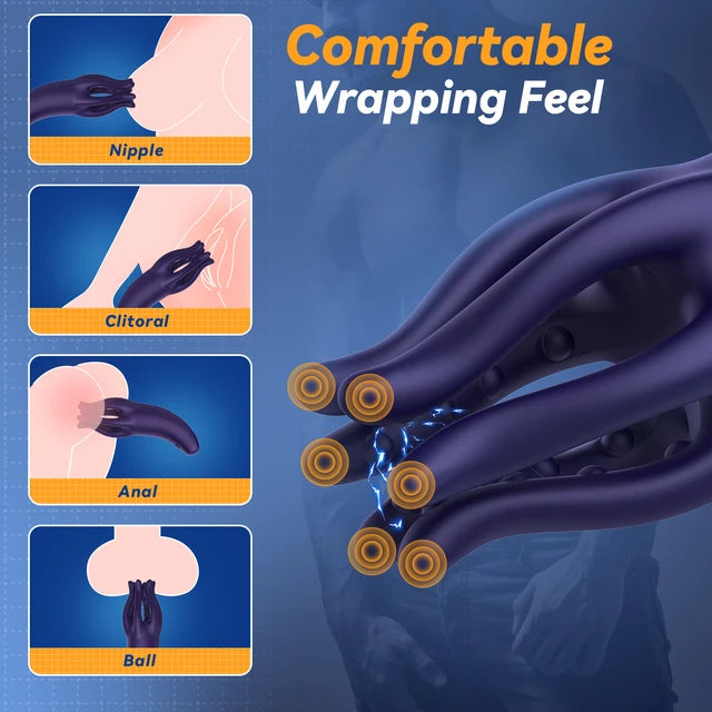 Powerful Soft Fingertip Penis Vibrator