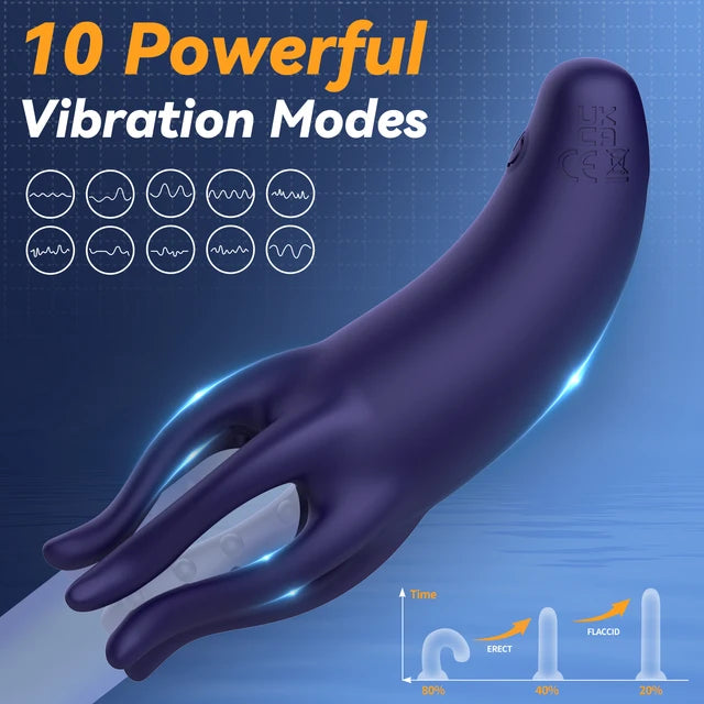 Powerful Soft Fingertip Penis Vibrator