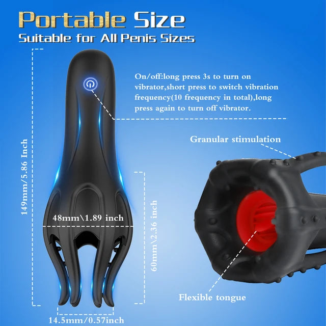 Powerful Vibrating Penis G Spot Masturbator