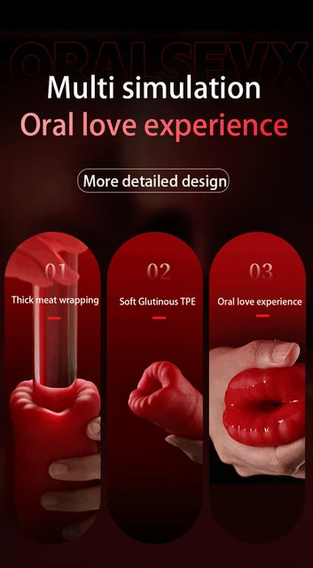 Deepthroat Love Lips Vibrating Masturbator